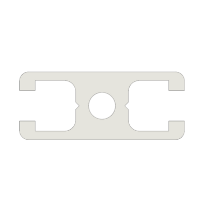 10-4518.5-7-2000MM MODULAR SOLUTIONS EXTRUDED PROFILE 45MM X 18.5MM 2-SLOTS, CUT TO THE LENGTH OF 2000 MM